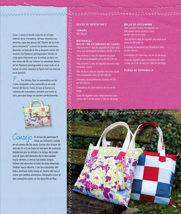 LIBRO NUEVOS BOLSOS DE TELA CON DISEÑOS FANTÁSTICO - Imagen 4